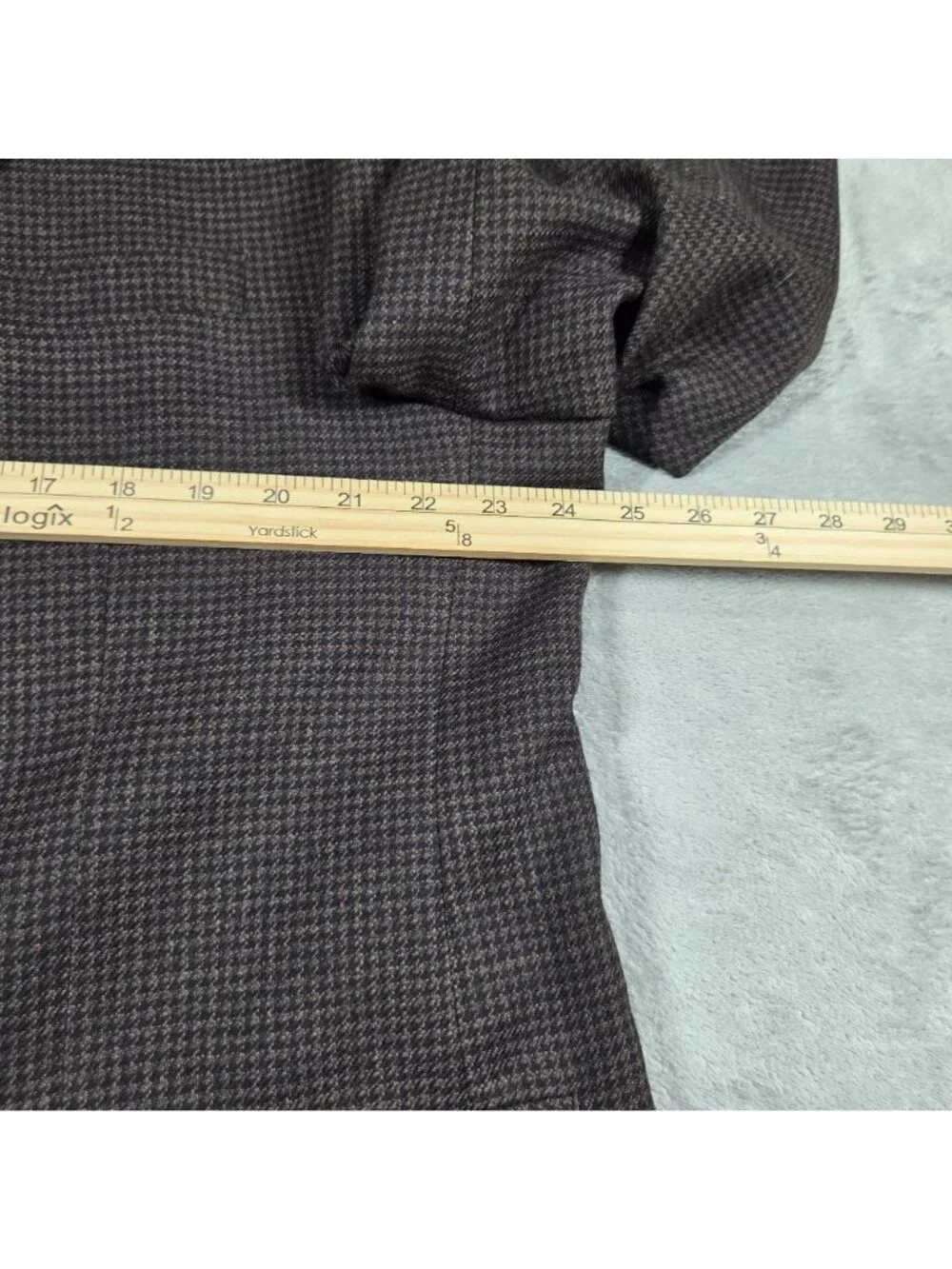 Lauren Ralph Lauren Sport Coat 48R Brown Houndstooth Office Preppy Blazer Jacket